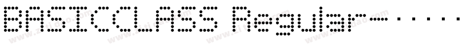 BASICCLASS Regular字体转换